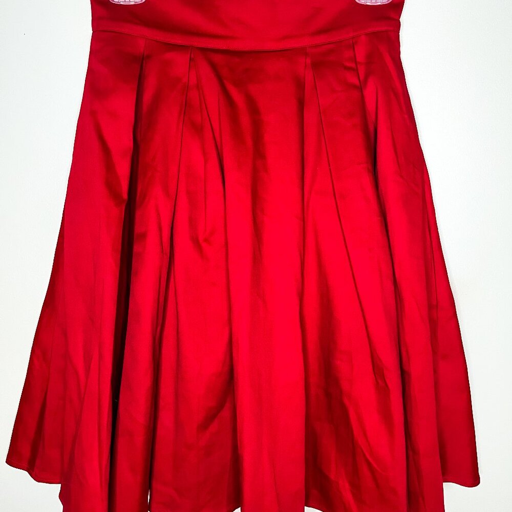 NWT! Laura Byrnes Long Jun Skirt in Red Twill (S)